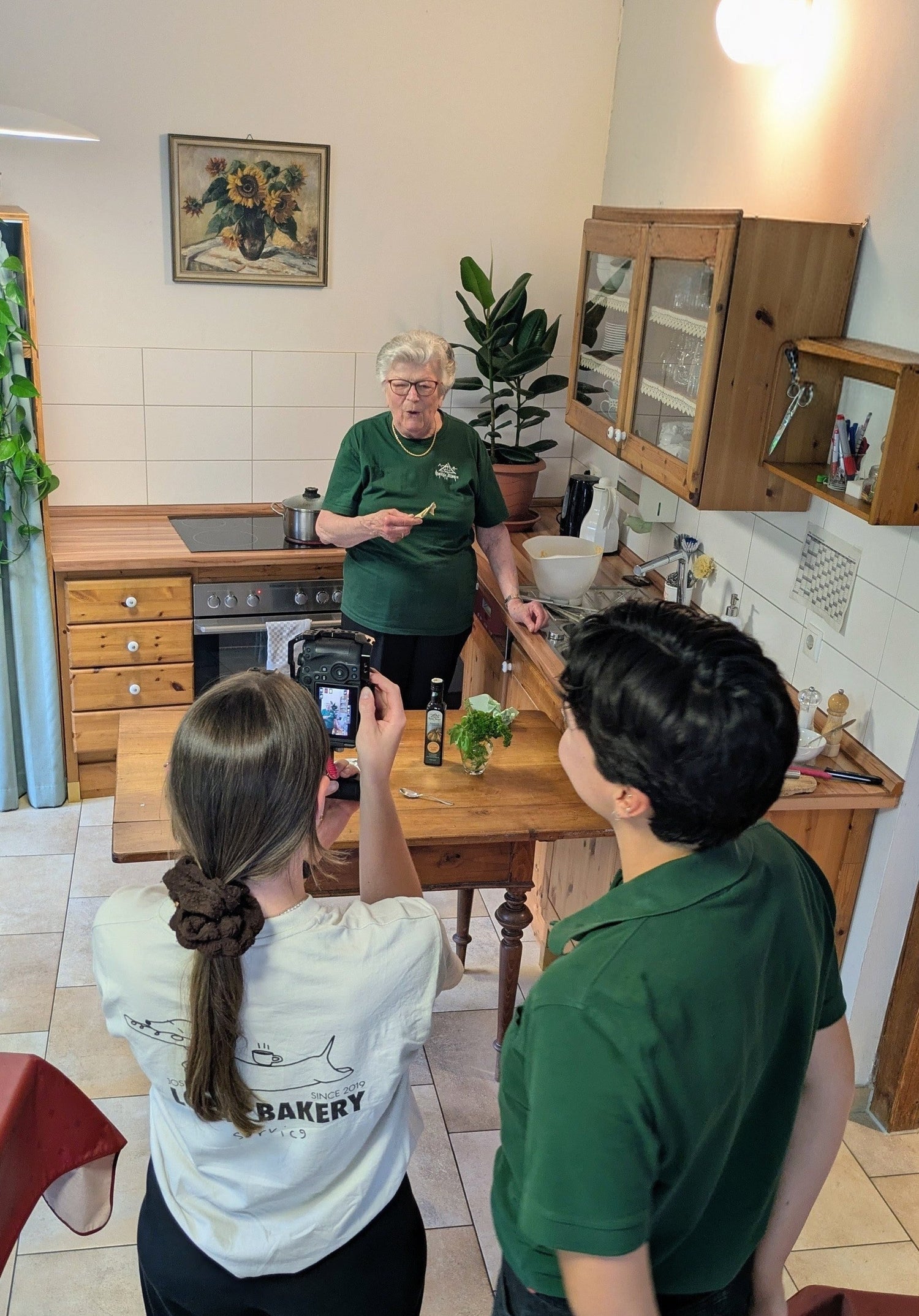 Dreharbeiten mit Oma Helga