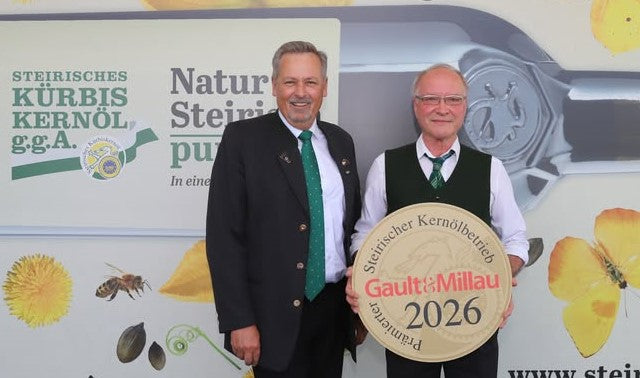 Spitzenplatzierung für "unser" Kürbiskernöl