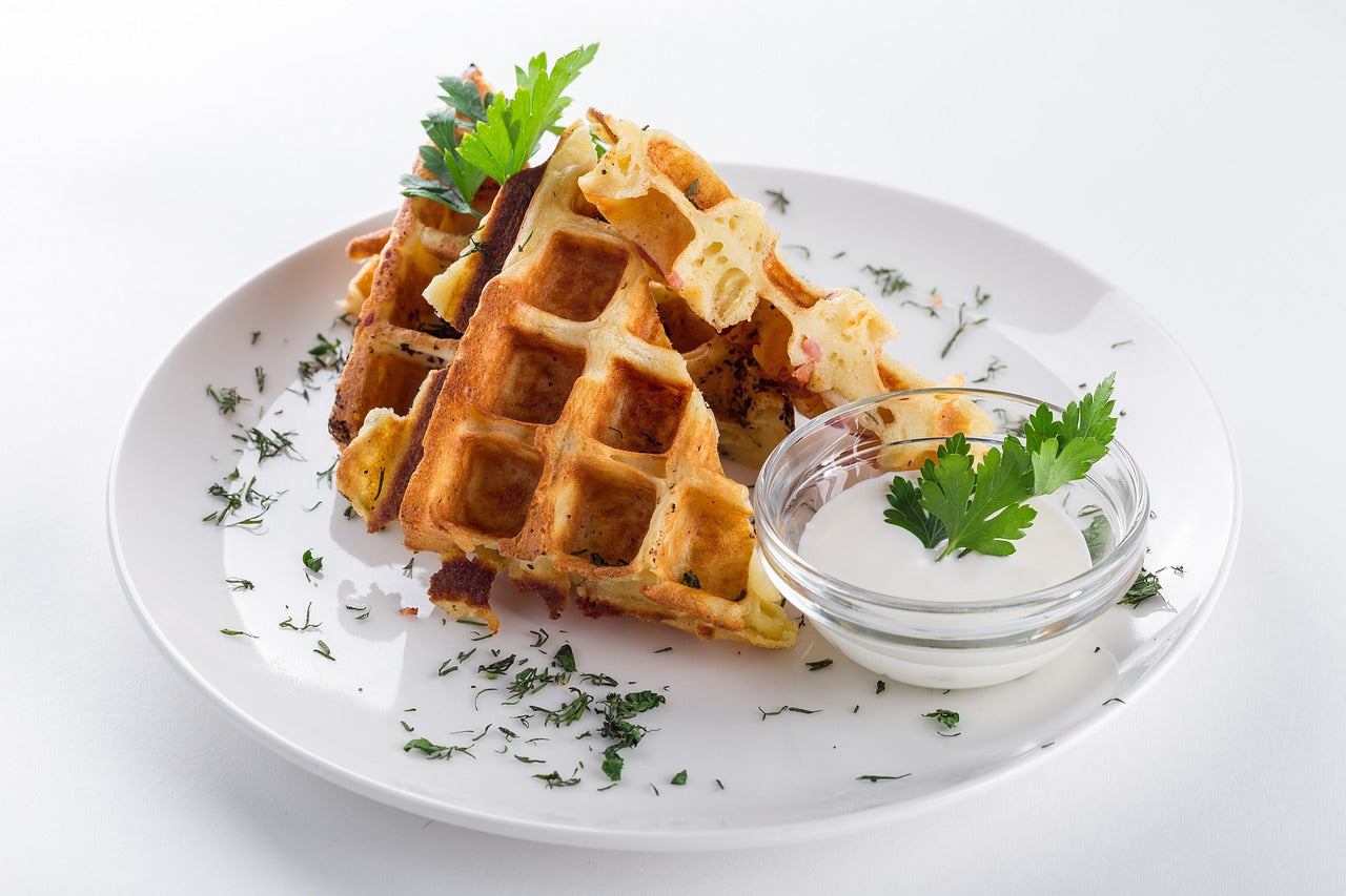 Lauch-Käse-Waffeln