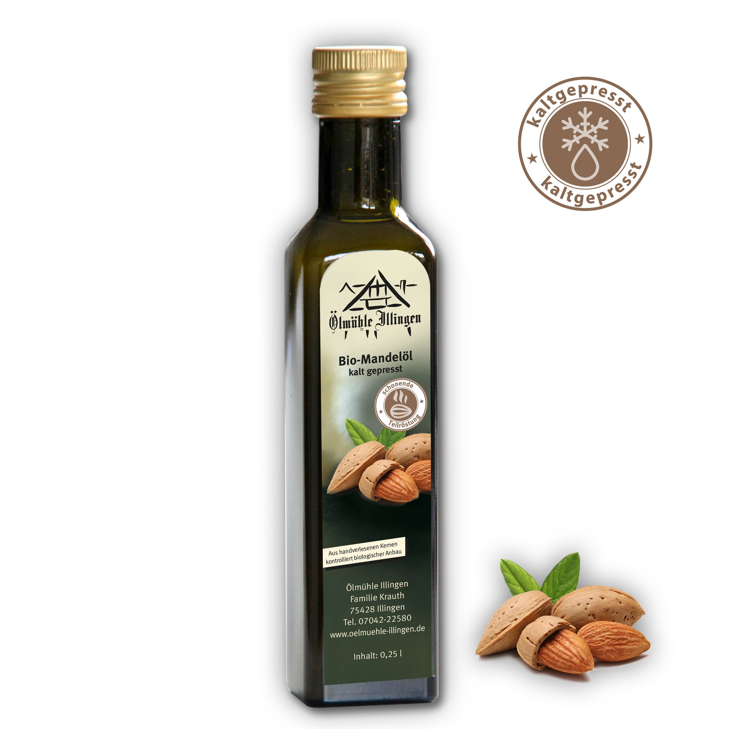 Bio-Mandelöl mit schonender Teilröstung