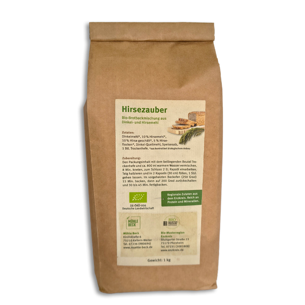 Hirsezauber Bio-Brotbackmischung 1 kg